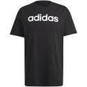 Koszulka męska adidas Essentials Single Jersey Linear Embroidered Logo Tee czarna IC9274