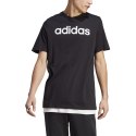 Koszulka męska adidas Essentials Single Jersey Linear Embroidered Logo Tee czarna IC9274