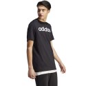 Koszulka męska adidas Essentials Single Jersey Linear Embroidered Logo Tee czarna IC9274