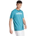 Koszulka męska adidas Essentials Single Jersey Linear Embroidered Logo Tee jasnoniebieska IJ8655