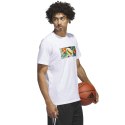 Koszulka męska adidas Lil' Stripe Basketball Graphic Tee biała IC1866