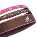 Opaski na włosy adidas Hairbands 3 szt. OSFM brązowo-różowa IC6515