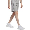 Spodenki męskie adidas Essentials French Terry 3-Stripes szare IC9437