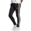 Spodnie damskie adidas Essentials 3-Stripes French Terry Cuffed czarne IC8770