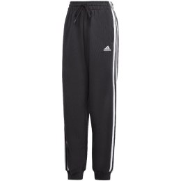 Spodnie damskie adidas Essentials 3-Stripes French Terry Loose-Fit czarne HA4375