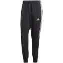 Spodnie męskie adidas Aerorady Essentials Tapered Cuff Woven 3-Stripes czarne IC0041