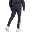 Spodnie męskie adidas Essentials French Terry Tapered Cuff 3-Stripes granatowe IC9406