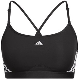 Stanik sportowy adidas Aeroreact Training Light-Support 3-Stripes Bra czarny HC7862