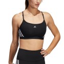 Stanik sportowy adidas Aeroreact Training Light-Support 3-Stripes Bra czarny HC7862