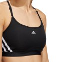 Stanik sportowy adidas Aeroreact Training Light-Support 3-Stripes Bra czarny HC7862