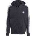 Bluza męska adidas Essentials Fleece 3-Stripes Full-Zip czarna IB4029