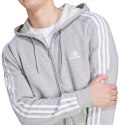 Bluza męska adidas Essentials Fleece 3-Stripes Full-Zip szara IJ6479