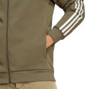 Bluza męska adidas Essentials Fleece 3-Stripes Full-Zip zielona IJ6492