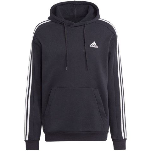 Bluza męska adidas Essentials Fleece 3-Stripes Hoodie czarna IB4028