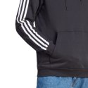 Bluza męska adidas Essentials Fleece 3-Stripes Hoodie czarna IB4028