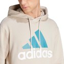 Bluza męska adidas Essentials French Terry Big Logo Hoodie beżowa IJ8584