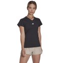 Koszulka damska adidas Aeroready Train Essentials Minimal Branding V-Neck Tee czarna HN5543