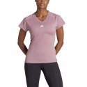 Koszulka damska adidas Aeroready Train Essentials Minimal Branding V-Neck Tee różowa HZ5662