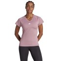 Koszulka damska adidas Aeroready Train Essentials Minimal Branding V-Neck Tee różowa HZ5662