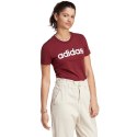 Koszulka damska adidas Loungewear Essentials Slim Logo Tee bordowa IM2829