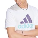 Koszulka męska adidas Essentials Single Jersey Big Logo Tee biała IJ8579