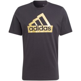 Koszulka męska adidas Sportsweare Futur Icons Metallic Tee czarna II3468