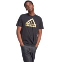 Koszulka męska adidas Sportsweare Futur Icons Metallic Tee czarna II3468