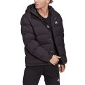 Kurtka męska adidas Helionic Hooded Down czarna HG8751