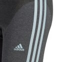 Legginsy damskie adidas Essentials 3-Stripes High-Waisted Single ciemnoszare IL3310