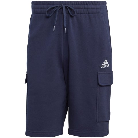 Spodenki męskie adidas Essentials French Terry Cargo granatowe HA4339