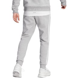 Spodnie męskie adidas Essentials Fleece 3-Stripes Tapered Cuff szare IJ6494