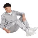 Spodnie męskie adidas Essentials Fleece 3-Stripes Tapered Cuff szare IJ6494