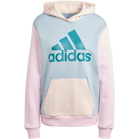 Bluza damska adidas Essentials Logo Boyfriend Fleece różowo-niebieska IM0267