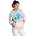 Bluza damska adidas Essentials Logo Boyfriend Fleece różowo-niebieska IM0267