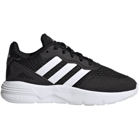 Buty dla dzieci adidas Nebzed Lifestyle Lace Running czarne HQ6144