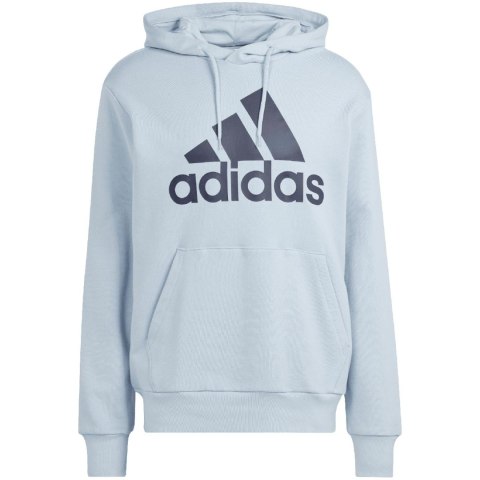 Bluza męska adidas Essentials French Terry Big Logo Hoodie błękitna IS1352