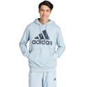 Bluza męska adidas Essentials French Terry Big Logo Hoodie błękitna IS1352