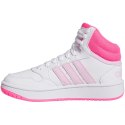 Buty dla dzieci adidas Hoops Mid biało-różowe IF2722