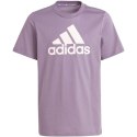 Koszulka dla dzieci adidas Essentials Big Logo Cotton Tee fioletowa IJ7061