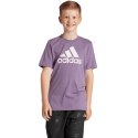 Koszulka dla dzieci adidas Essentials Big Logo Cotton Tee fioletowa IJ7061