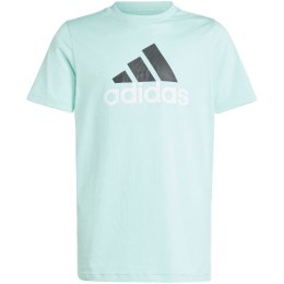 Koszulka dla dzieci adidas Essentials Two-Color Big Logo Cotton Tee miętowa IB4097