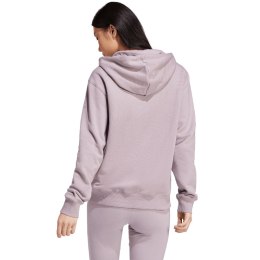 Bluza damska adidas Essentials Linear Full-Zip French Terry Hoodie fioletowa IS2073