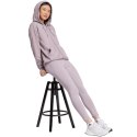 Bluza damska adidas Essentials Linear Full-Zip French Terry Hoodie fioletowa IS2073