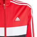 Dres dla dzieci adidas Essentials 3-Stripes Tiberio Track Suit czerwono-czarny IJ7083