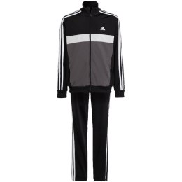 Dres dla dzieci adidas Essentials 3-Stripes Tiberio Track Suit szaro-czarny HR6406