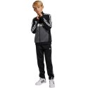 Dres dla dzieci adidas Essentials 3-Stripes Tiberio Track Suit szaro-czarny HR6406