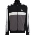 Dres dla dzieci adidas Essentials 3-Stripes Tiberio Track Suit szaro-czarny HR6406