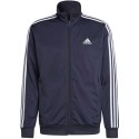 Dres męski adidas Basic 3-Stripes Tricot Track Suit granatowy HZ2220