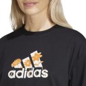 Koszulka damska adidas Flower Pack Badge of Sport czarna IR5896