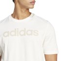 Koszulka męska adidas Essentials Single Jersey Linear Embroidered Logo Tee biała IS1345